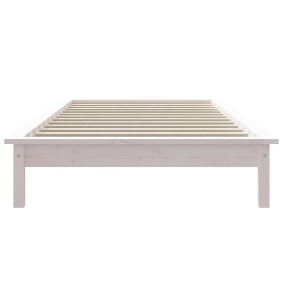 Massivholzbett Weiss 90x190 cm Kiefer 3FT Single