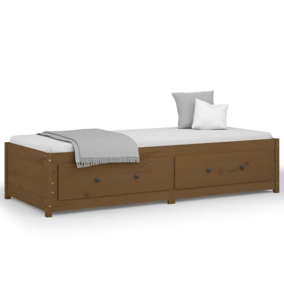 Tagesbett Honigbraun 90x190 cm 3FT Single Massivholz Kiefer
