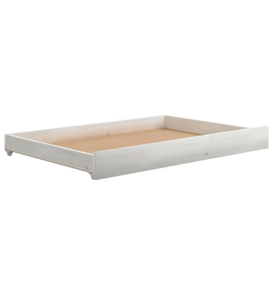 Tagesbett mit Schubladen Weiss 90x200 cm Massives Kiefernholz