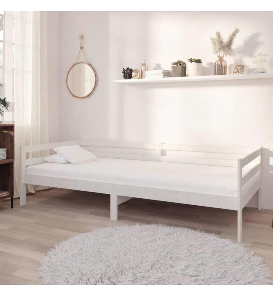 Tagesbett Weiss Kiefer Massivholz 90x200 cm