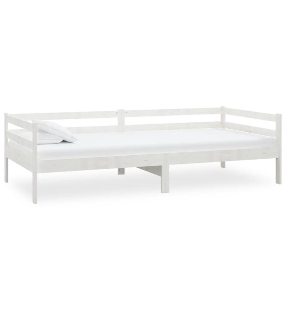 Tagesbett Weiss Kiefer Massivholz 90x200 cm