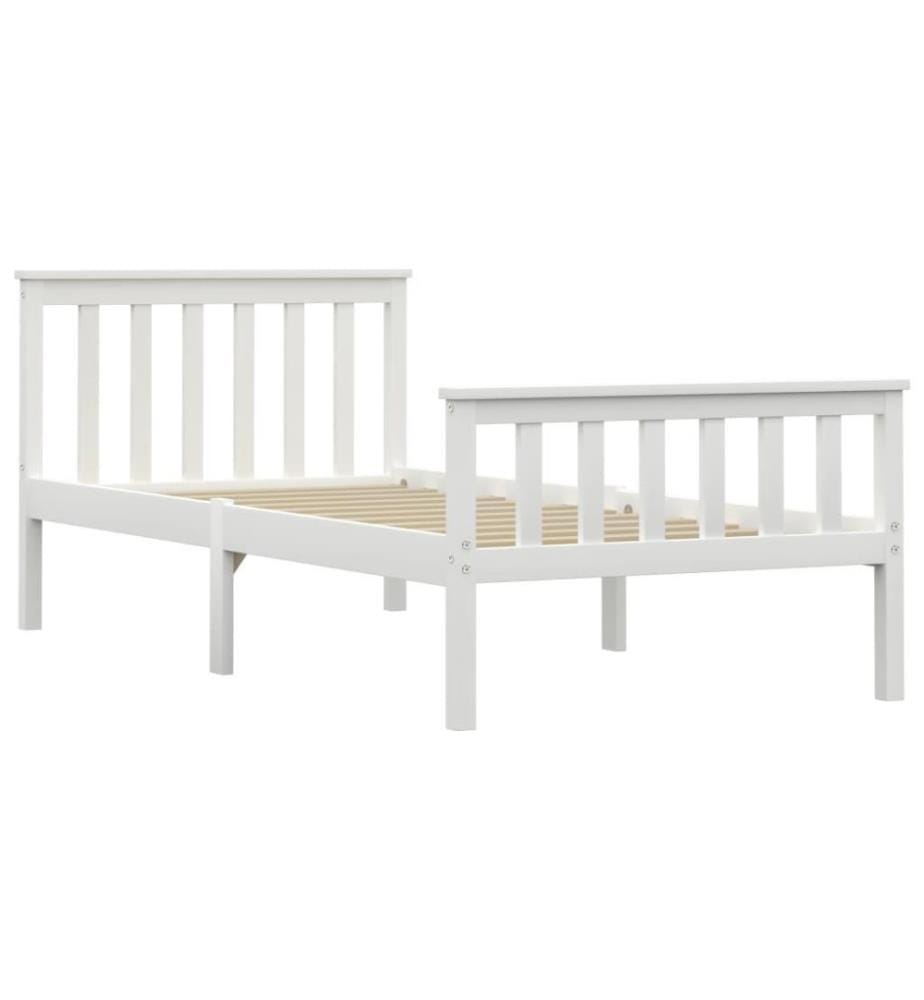 Massivholzbett Weiss Kiefer 100x200 cm