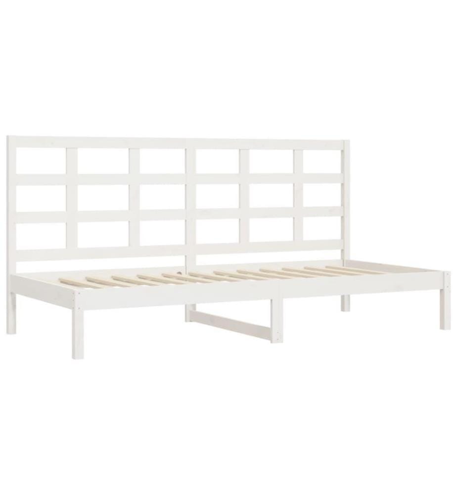 Tagesbett Weiss 90x200 cm Massivholz Kiefer