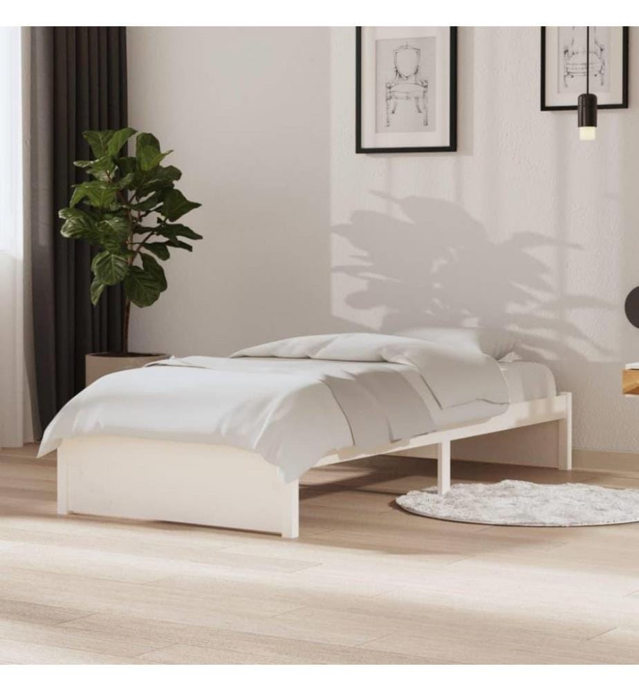 Massivholzbett Weiss 90x190 cm 3FT Single