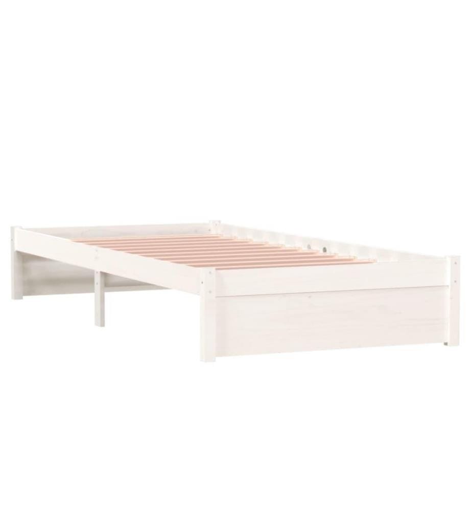 Massivholzbett Weiss 90x190 cm 3FT Single