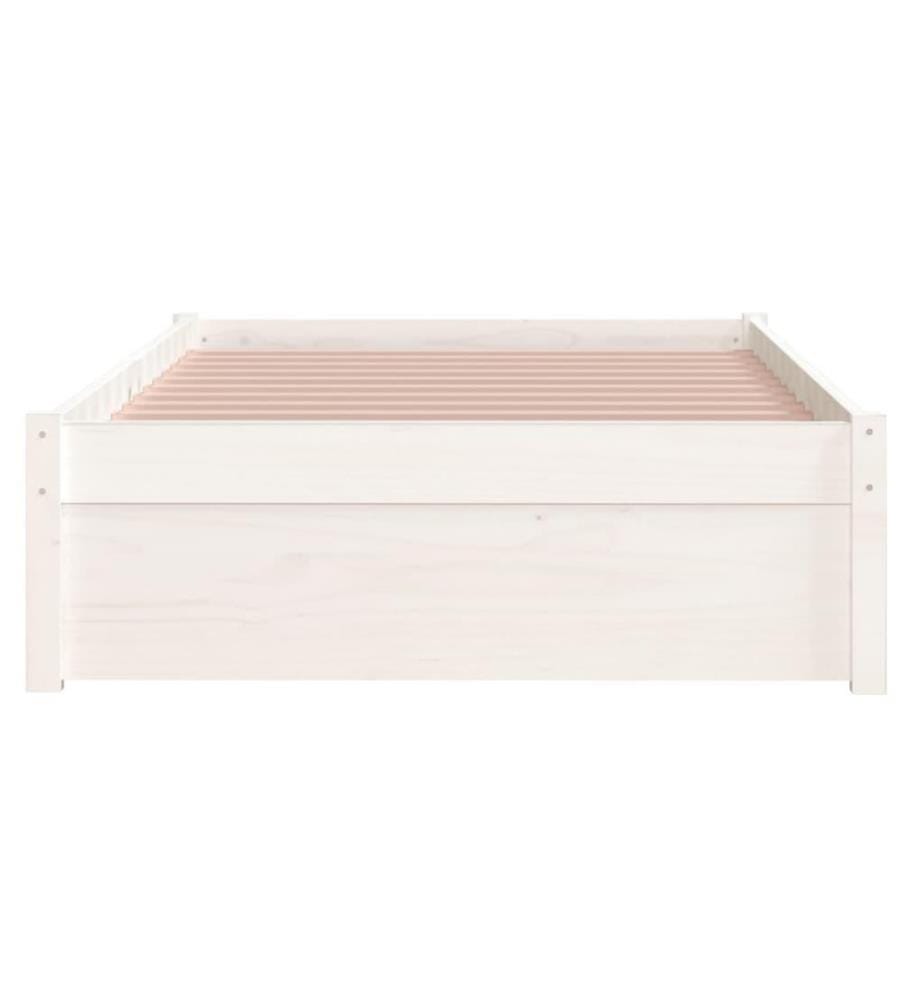 Massivholzbett Weiss 90x190 cm 3FT Single