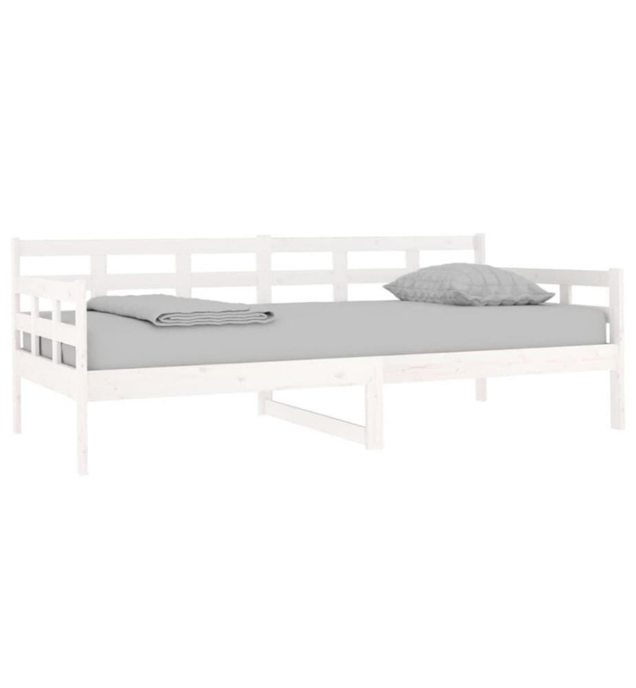 Tagesbett Weiss Massivholz Kiefer 90x190 cm