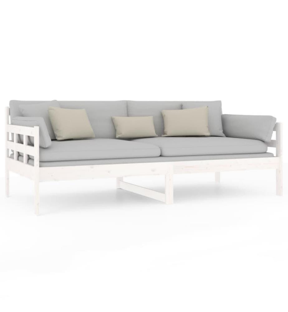 Tagesbett Weiss Massivholz Kiefer 90x190 cm
