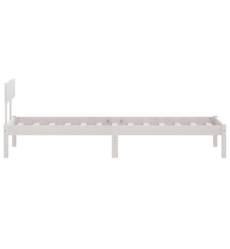Massivholzbett Weiss Massivholz Kiefer 75x190 cm UK Small Single