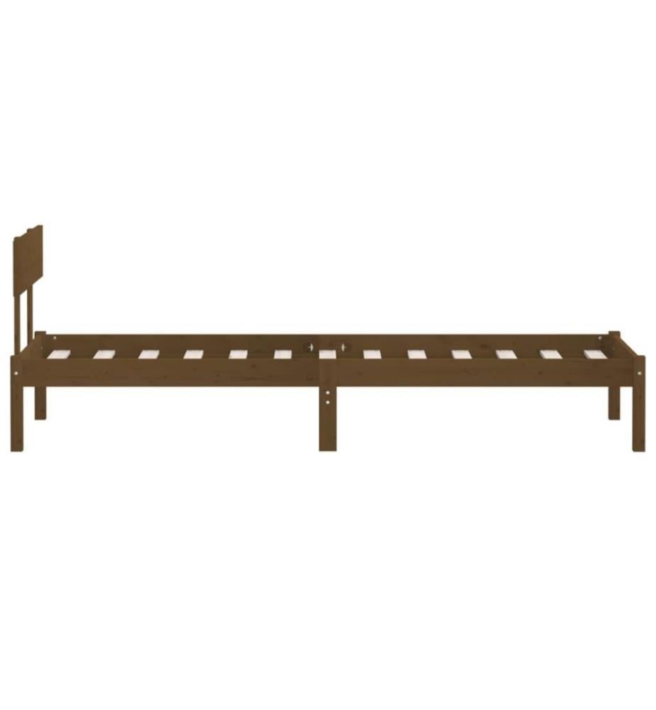 Massivholzbett Honigbraun Kiefer 90x190 cm UK Single