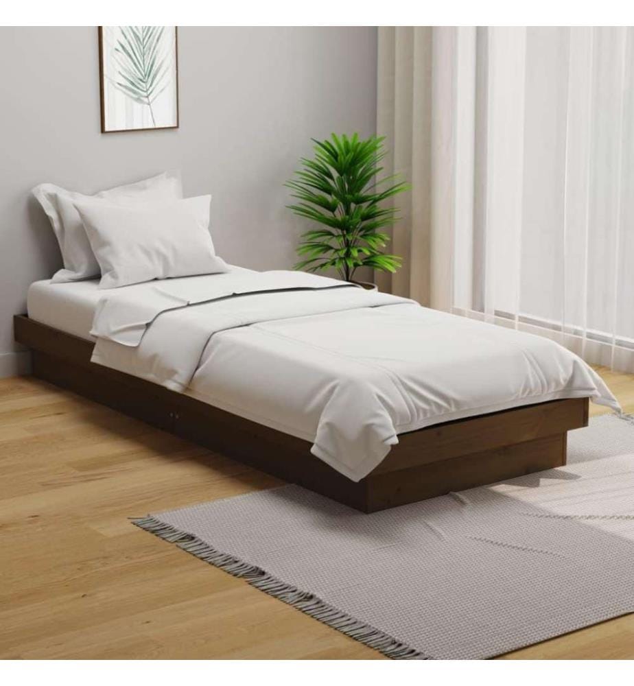 Massivholzbett Honigbraun 75x190 cm 2FT6 Small Single