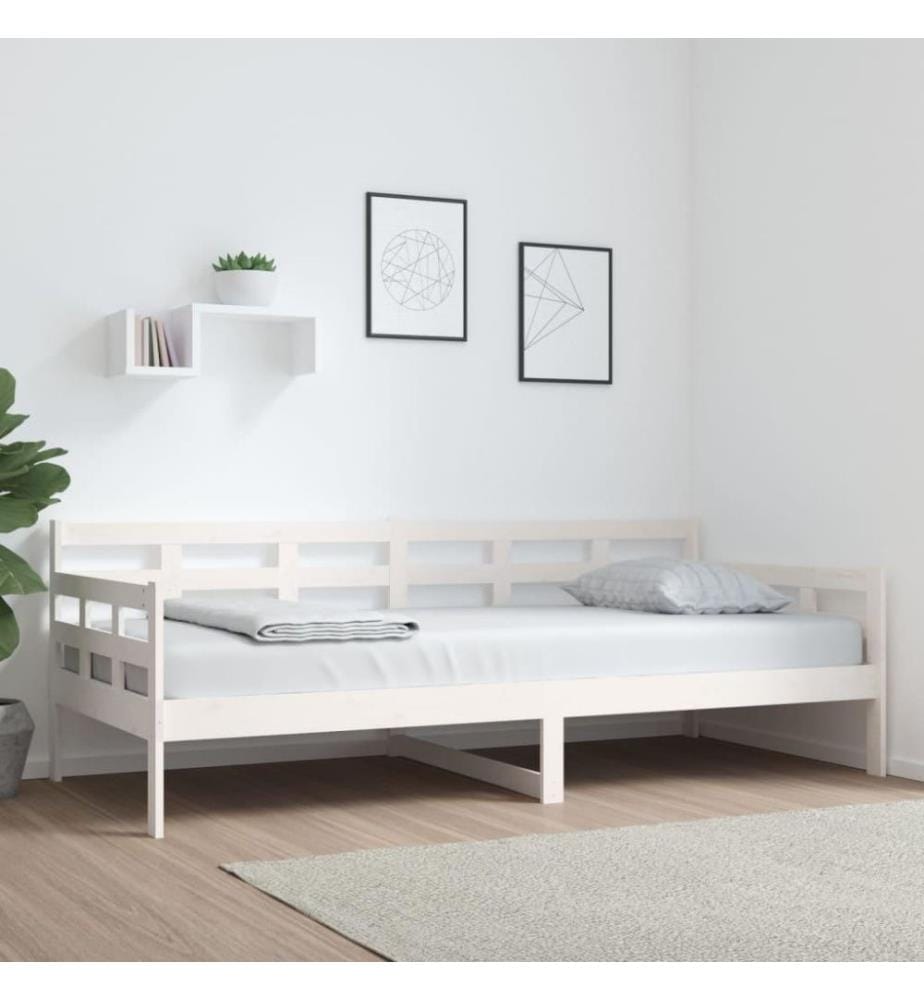 Tagesbett Weiss Massivholz Kiefer 90x200 cm