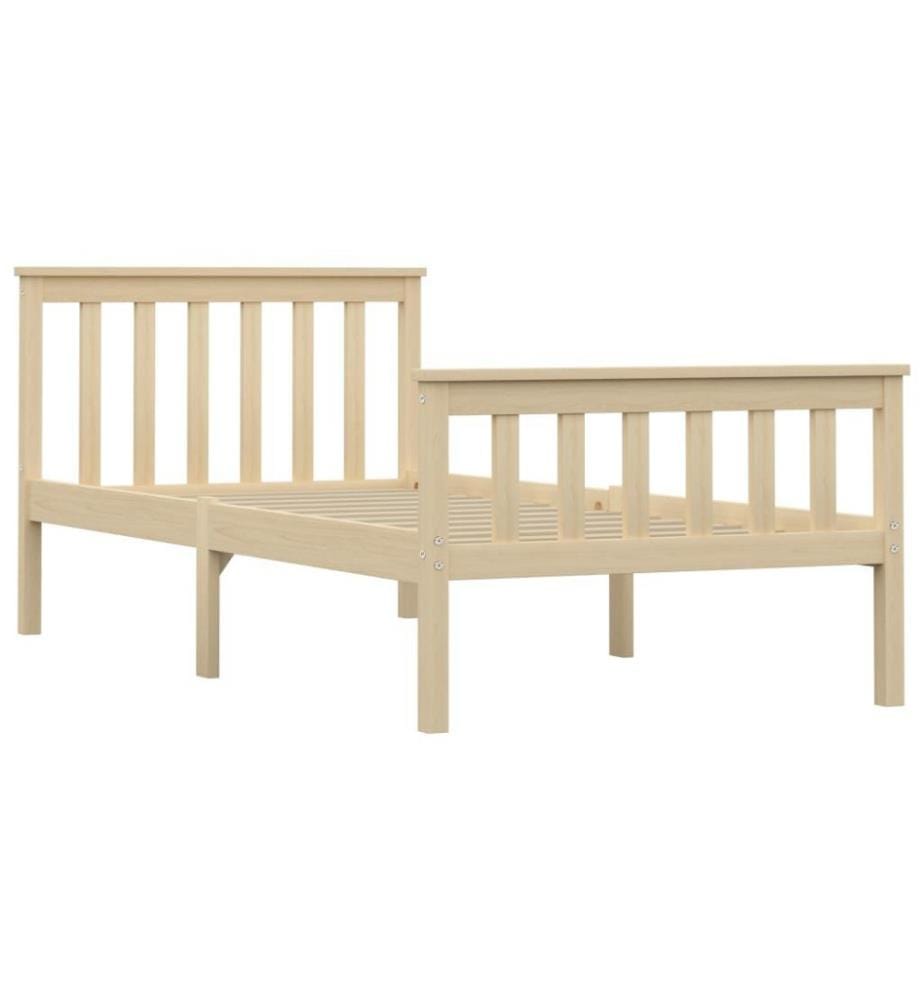 Cadre de lit Bois clair Bois de pin massif 100x200 cm