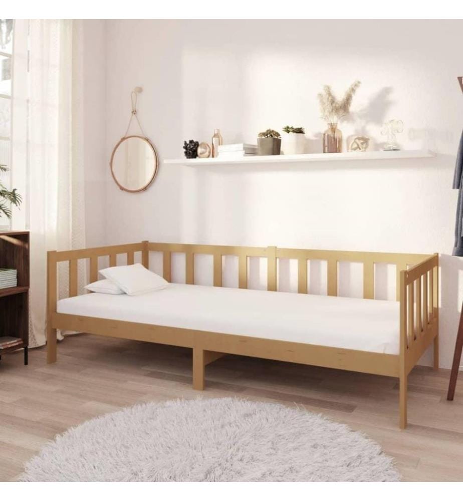 Tagesbett Honigbraun Kiefer Massivholz 90x200 cm