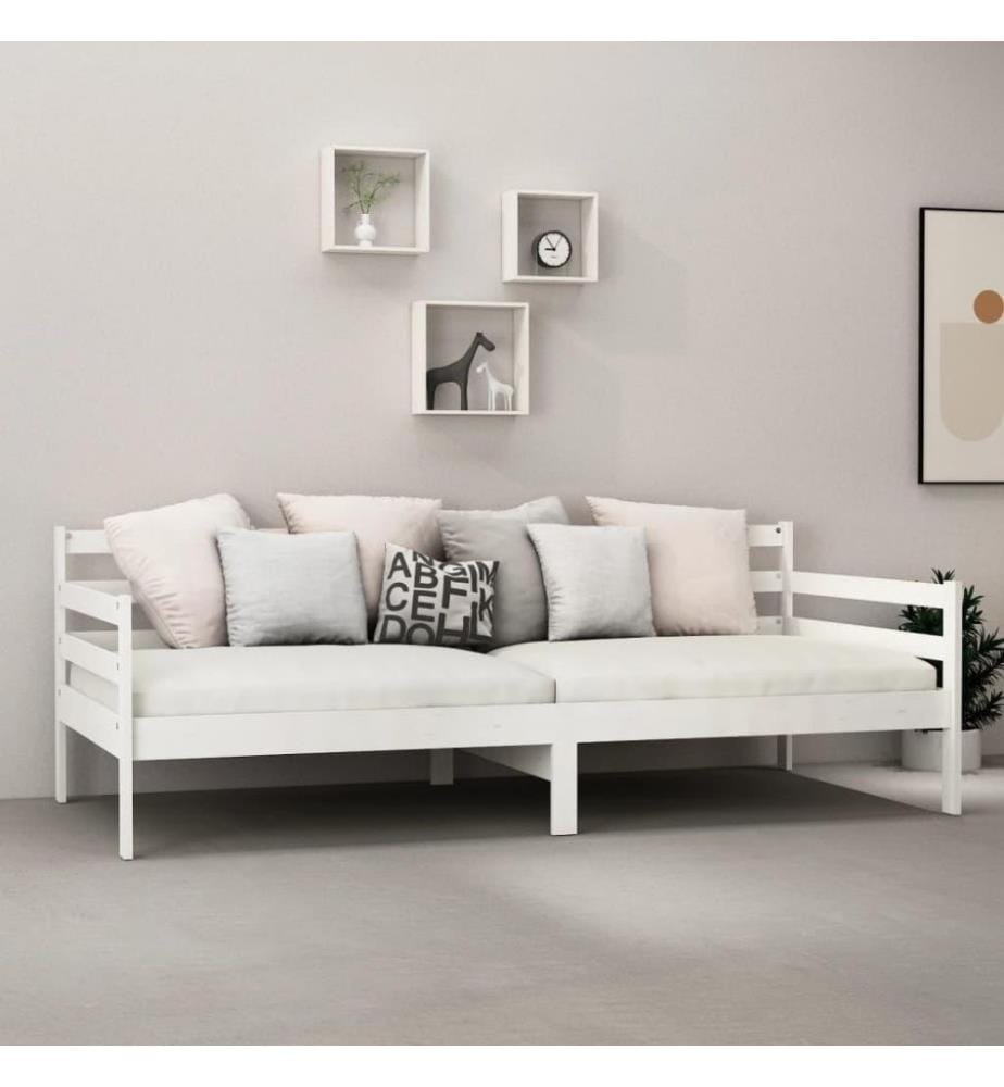 Tagesbett Weiss Kiefer Massivholz 90x200 cm