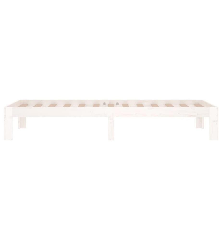 Massivholzbett Weiss 75x190 cm 2FT6 Small Single