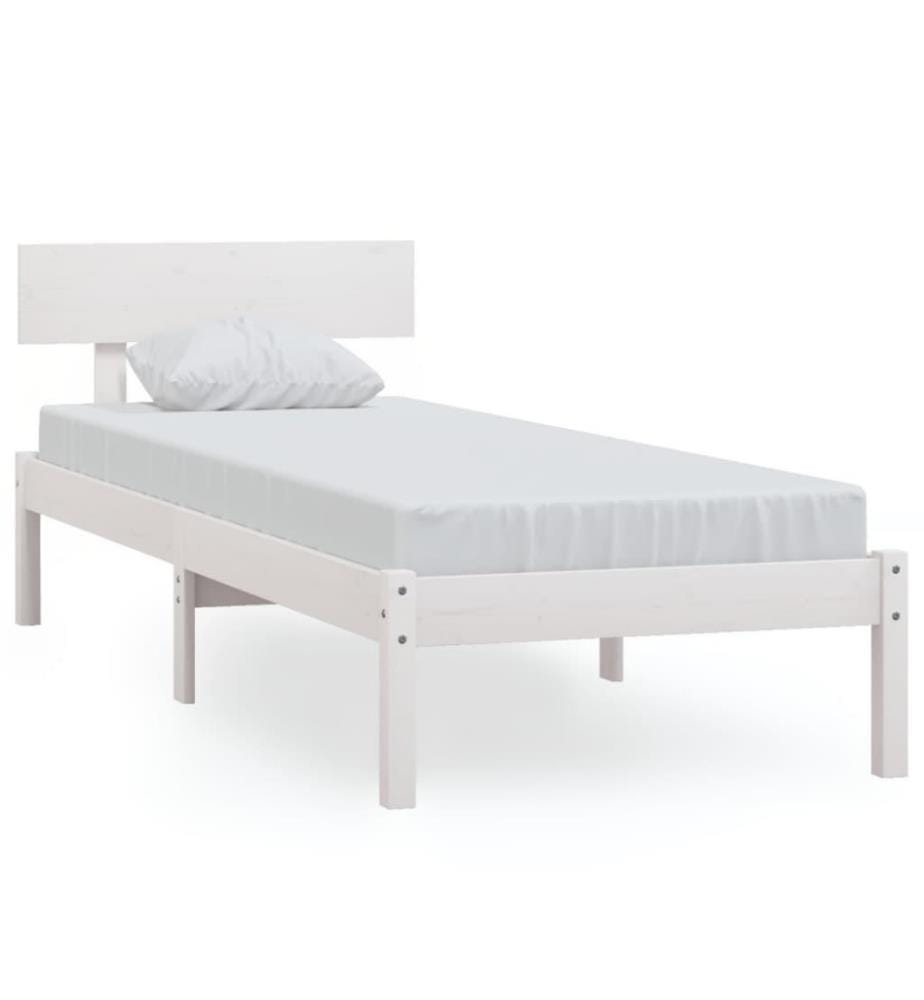 Massivholzbett Weiss Kiefer 100x200 cm