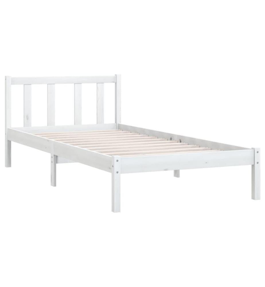 Massivholzbett Weiss Kiefer 90x190 cm 3FT Single