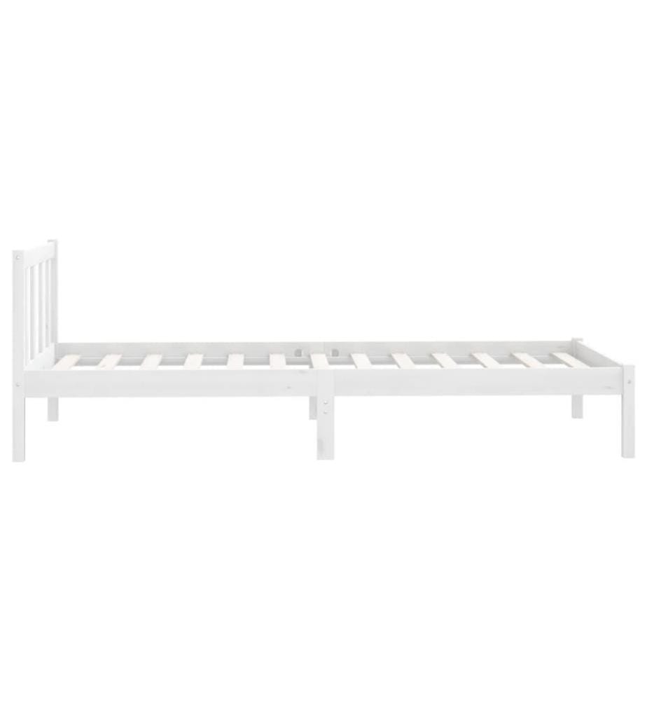 Massivholzbett Weiss Kiefer 90x190 cm 3FT Single