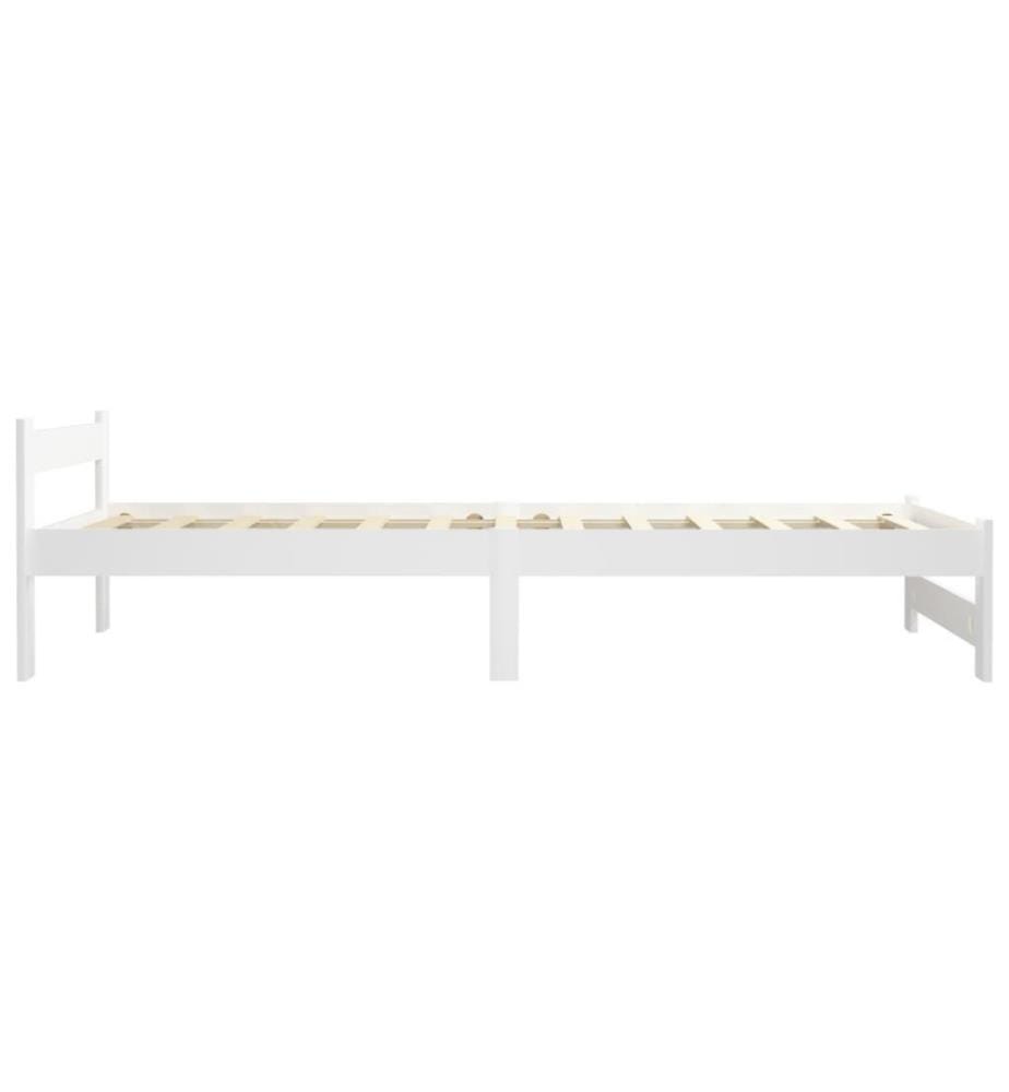 Massivholzbett Weiss Kiefer 100x200 cm
