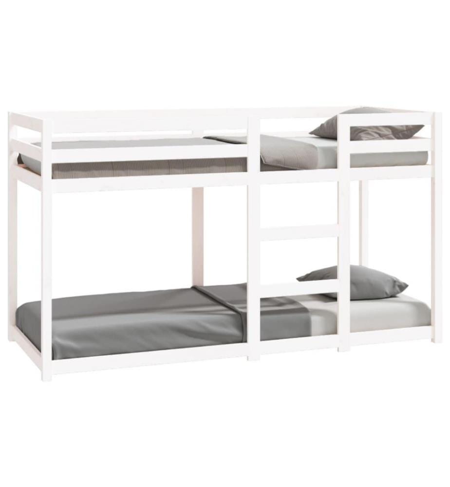 Etagenbett Weiss 75x190 cm Massivholz Kiefer