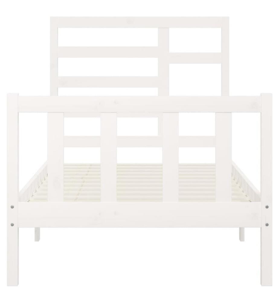 Massivholzbett Weiss Kiefer 90x200 cm