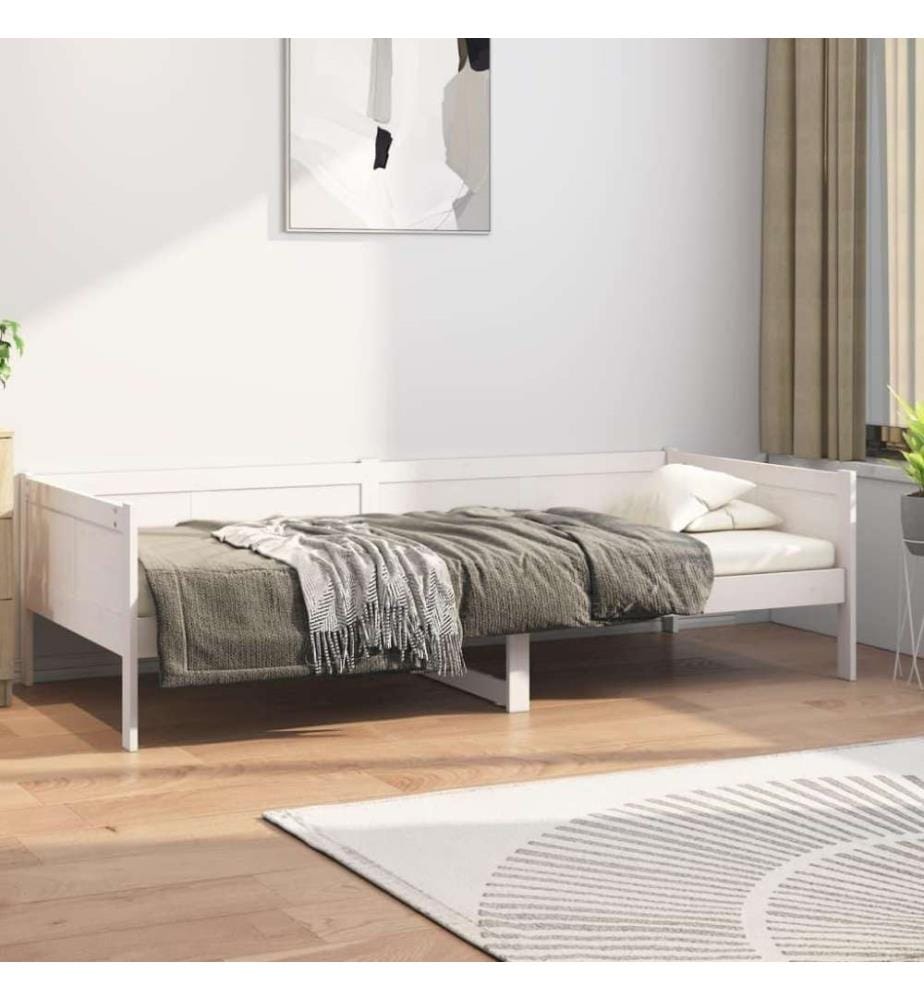 Tagesbett Weiss Massivholz Kiefer 90x190 cm