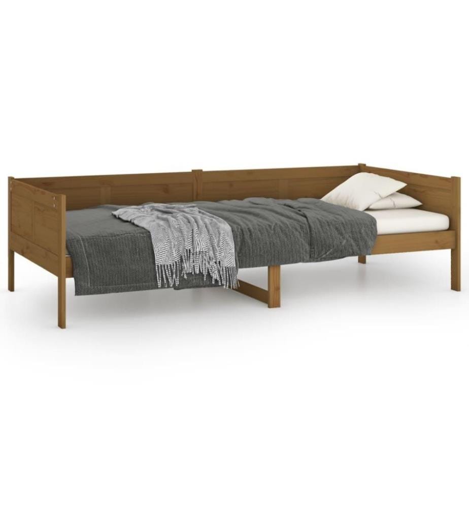 Tagesbett Honigbraun Massivholz Kiefer 90x190 cm