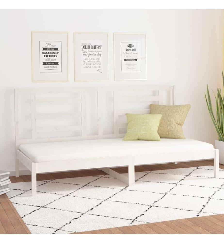 Tagesbett Weiss 80x200 cm Massivholz Kiefer