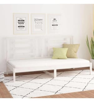Tagesbett Weiss 80x200 cm Massivholz Kiefer