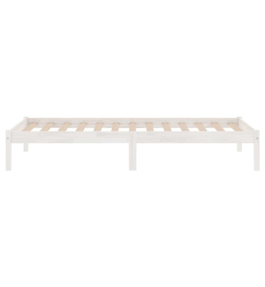 Massivholzbett Weiss 75x190 cm