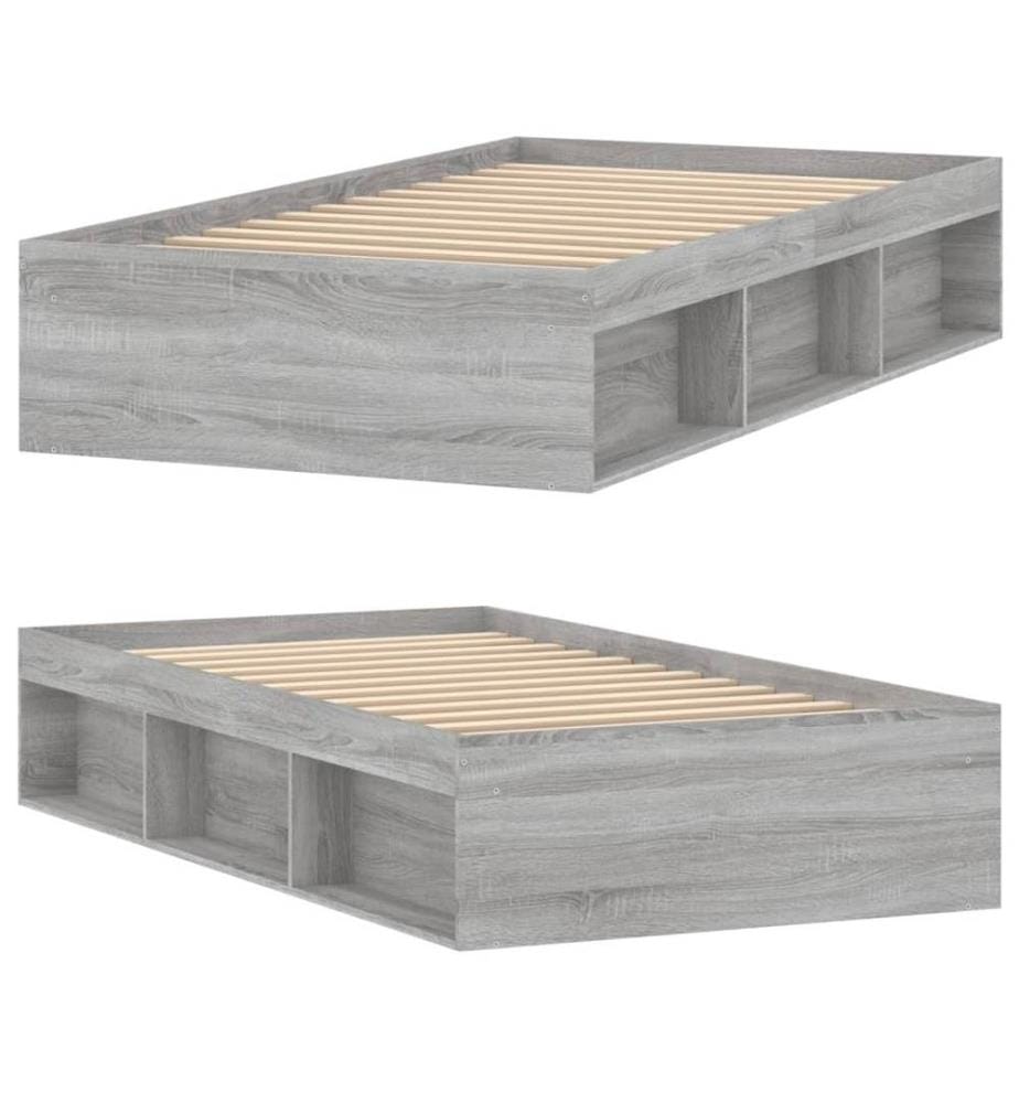 Bettgestell Grau Sonoma 90x200 cm