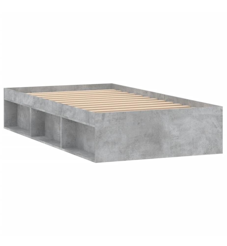 Bettgestell Betongrau 90x190 cm