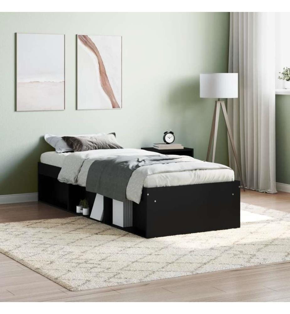 Bettgestell Schwarz 75x190 cm