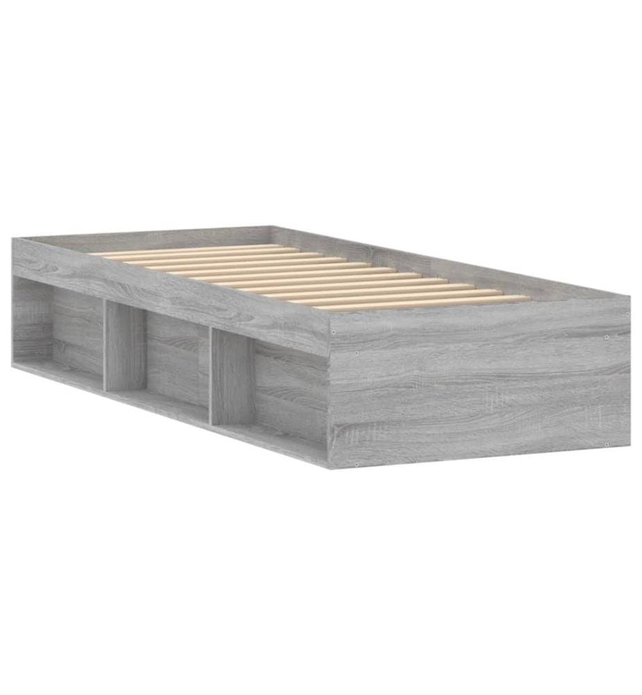 Bettgestell Grau Sonoma 75x190 cm