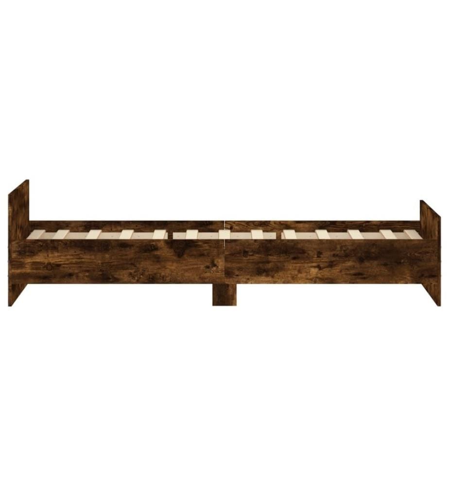 Bettgestell Räuchereiche 90x190 cm Holzwerkstoff