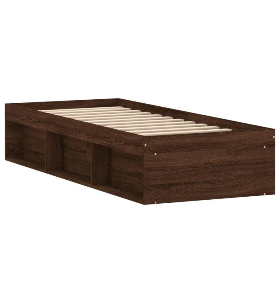 Bettgestell Braun Eichen-Optik 75 x 190 cm
