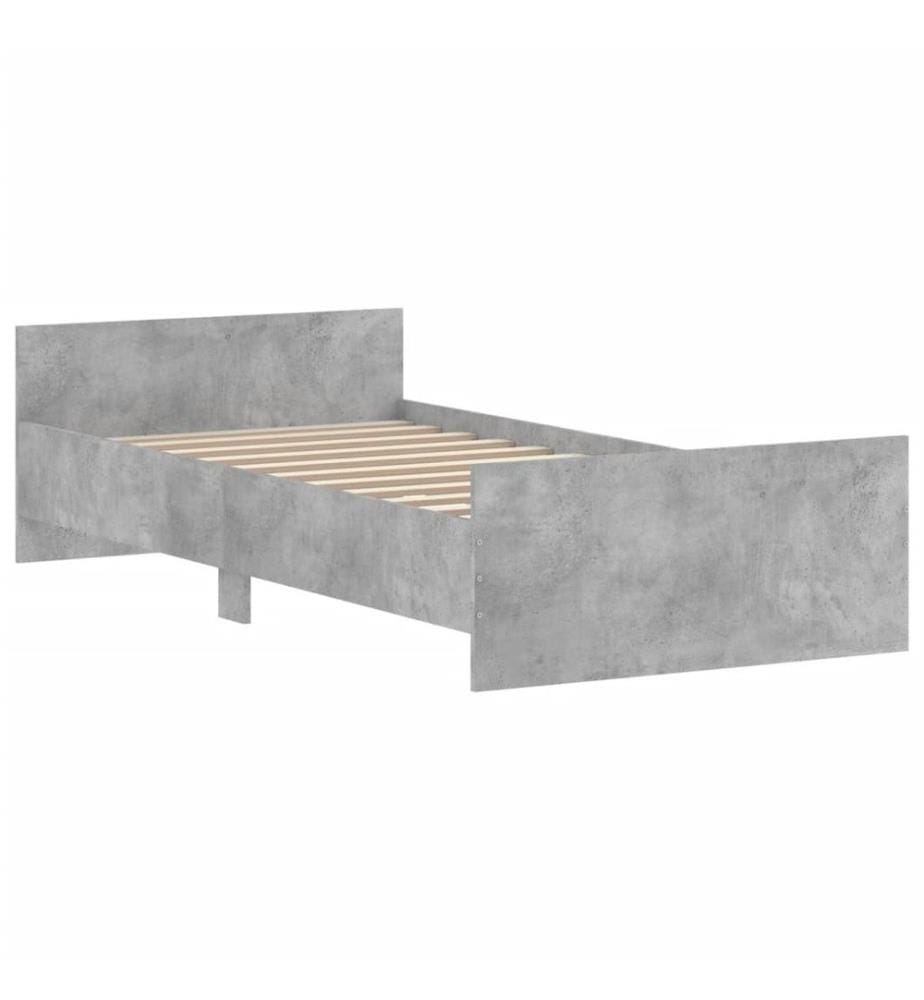 Bettgestell Betongrau 90x190 cm Holzwerkstoff