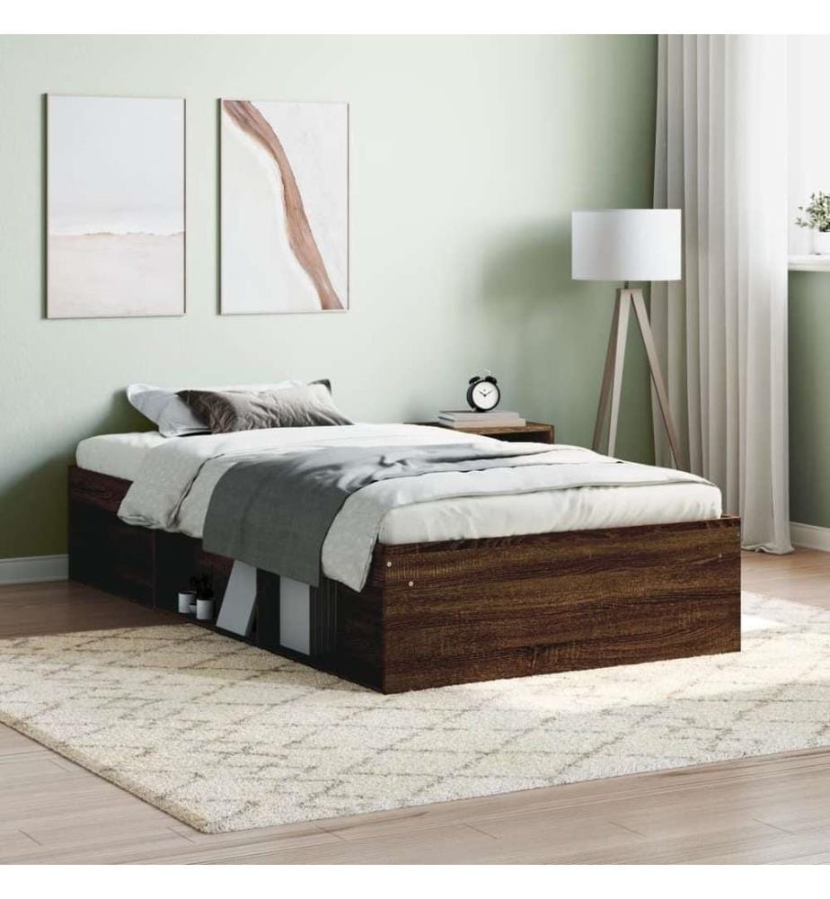 Bettgestell Braun Eichen-Optik 100x200 cm