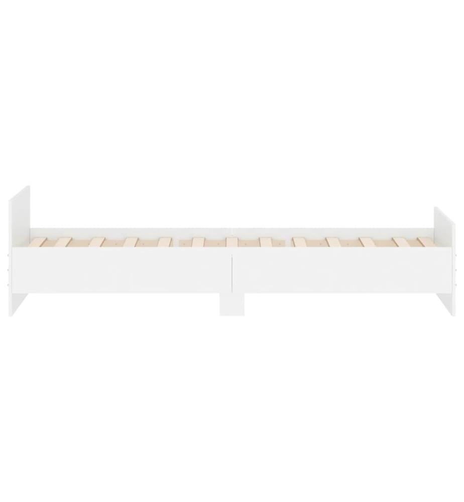 Bettgestell Weiss 100x200 cm Holzwerkstoff