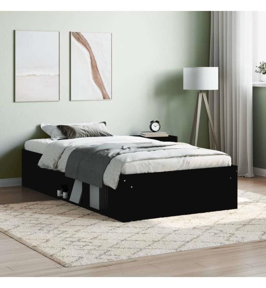 Bettgestell Schwarz 100x200 cm