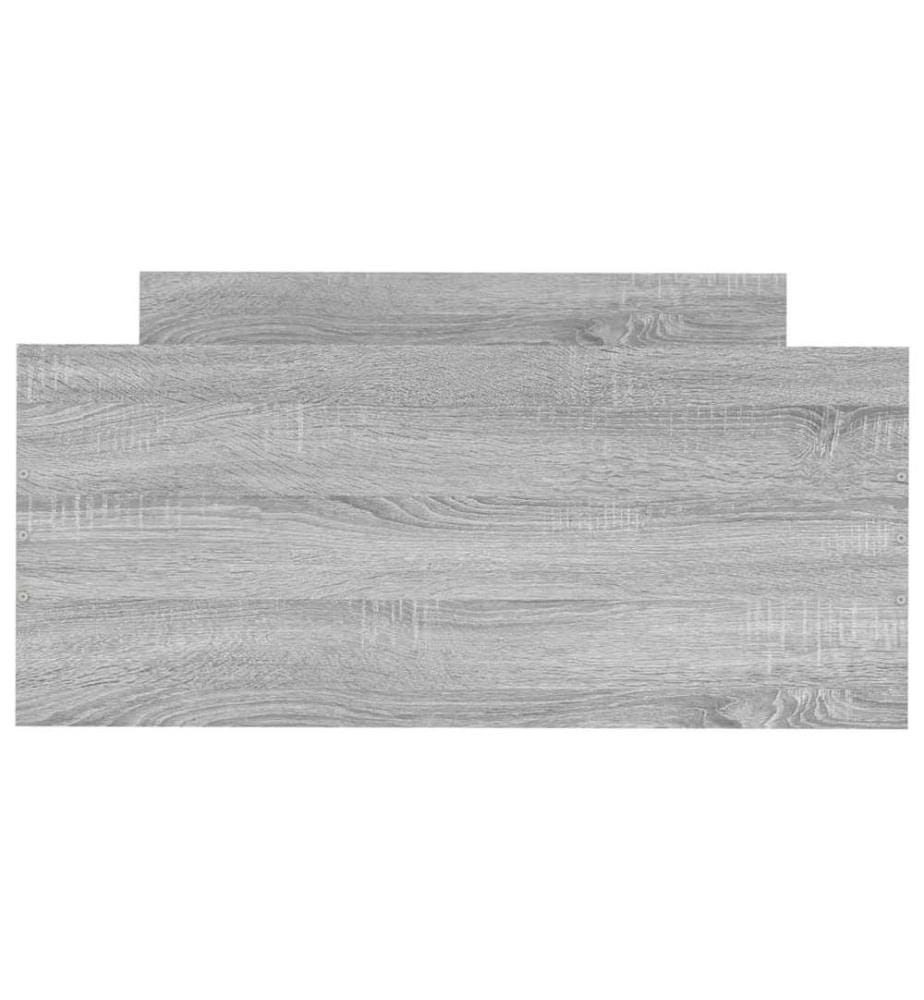 Bettgestell Grau Sonoma 100x200 cm Holzwerkstoff