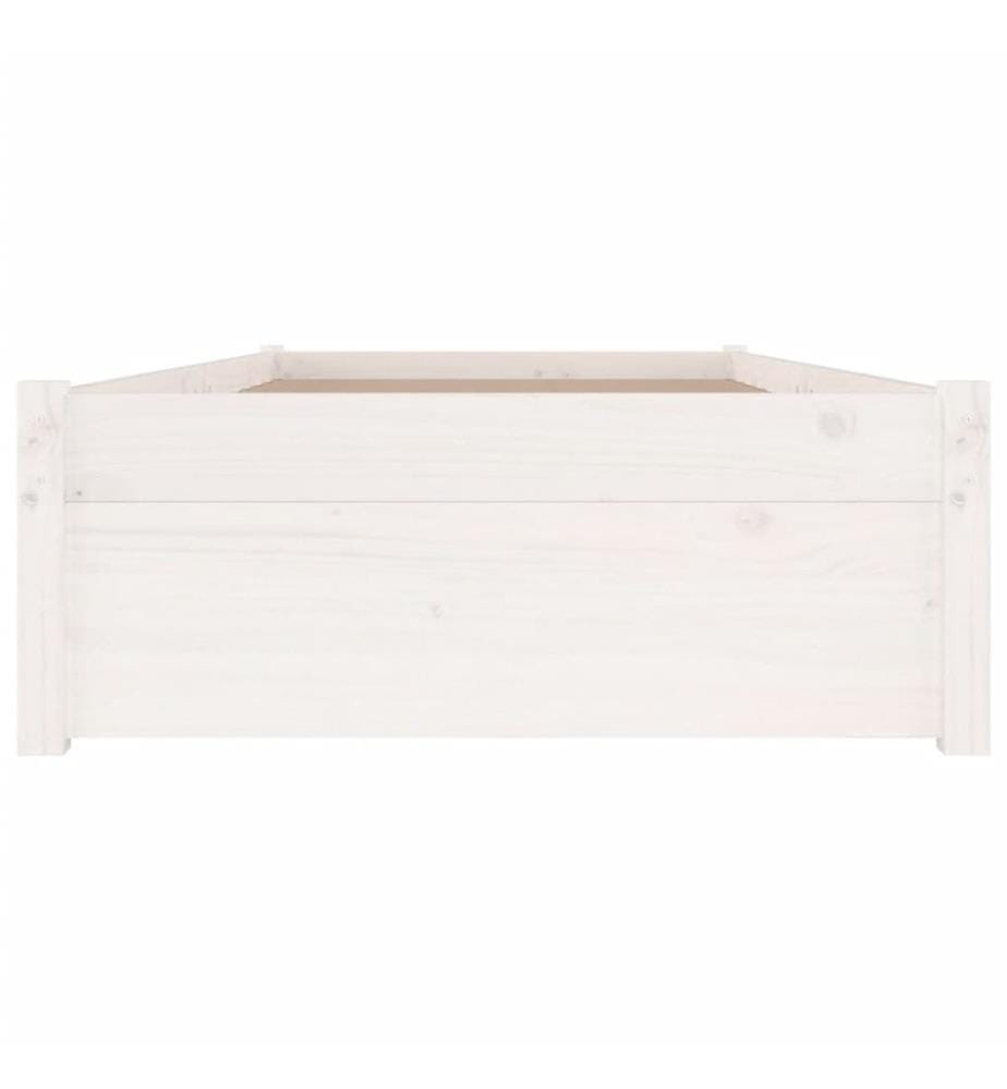 Bett mit Schubladen Weiss 100x200 cm