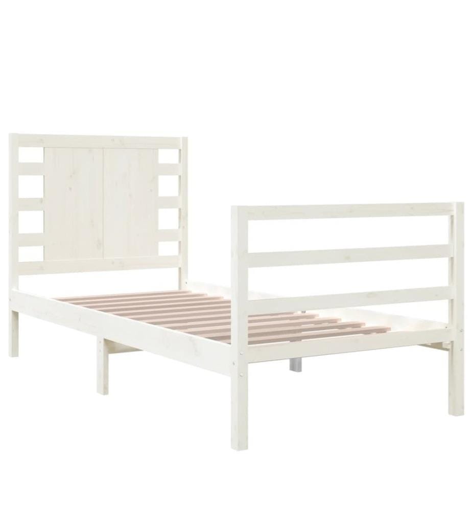 Massivholzbett Weiss Kiefer 75x190 cm