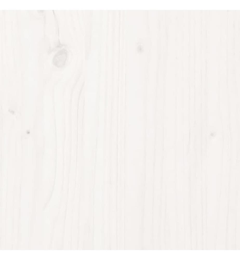 Massivholzbett Weiss 75x190 cm