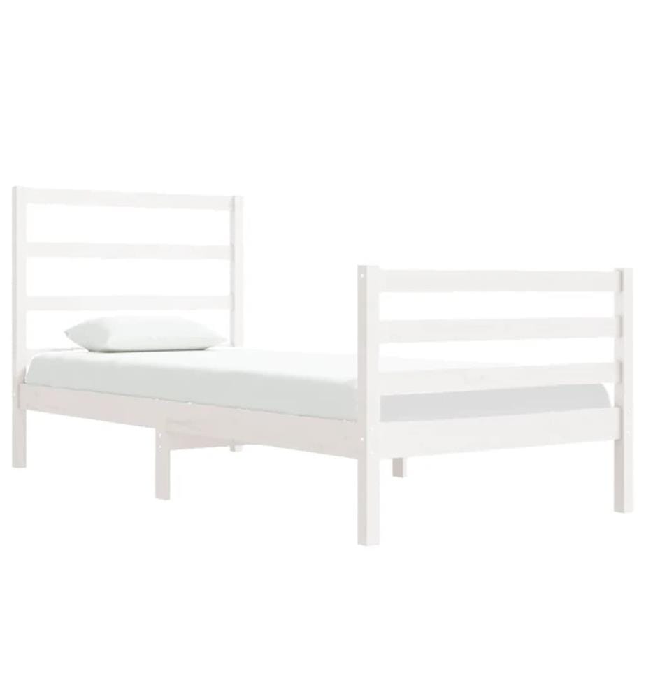 Massivholzbett Weiss Kiefer 75x190 cm