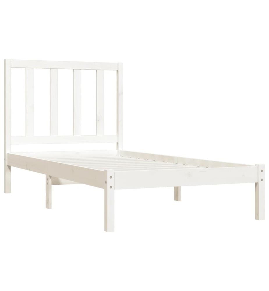Massivholzbett Weiss Kiefer 75x190 cm