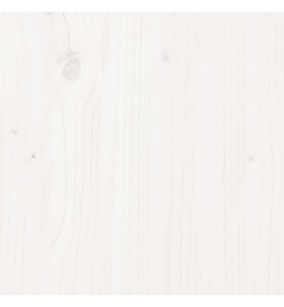 Massivholzbett Weiss 75x190 cm
