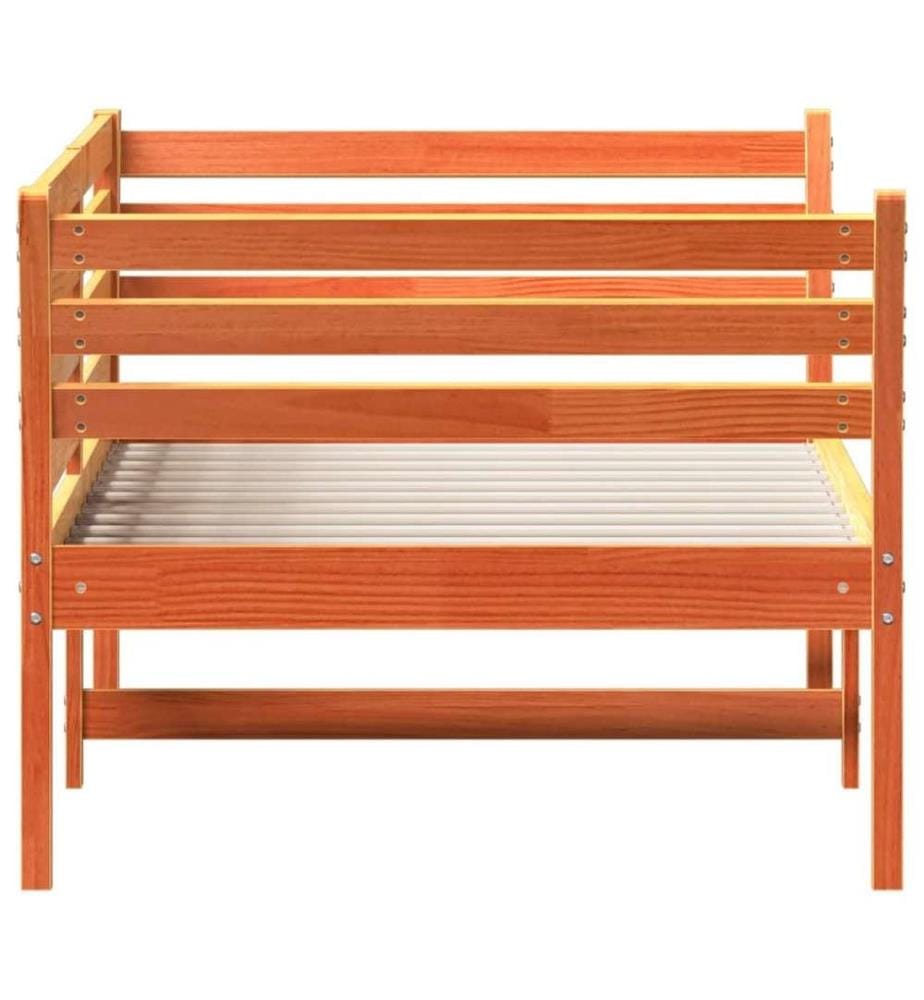 Tagesbett Wachsbraun 90x200 cm Massivholz Kiefer