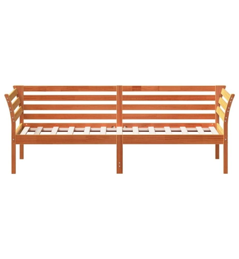 Tagesbett Wachsbraun 100x200 cm Massivholz Kiefer